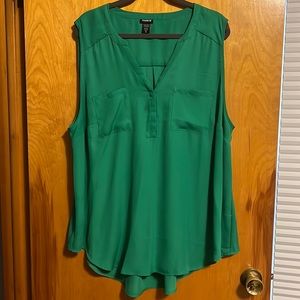 Torrid 3x green blouse